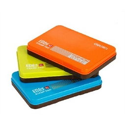 得力9863快干印臺(tái) 紅藍(lán)雙色，辦公效率之選